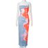 Strapless Print Tube Maxi Dress for Women