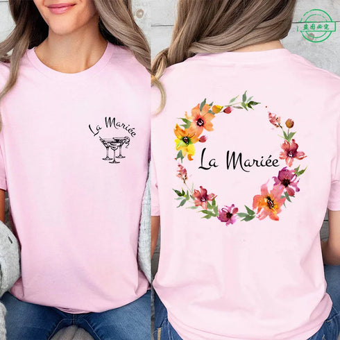 French Girls’ EVJF Vibe: Future Bride & Team Bride Matching Tees – Rock Your Single Farewell At Bachelorette Party T-shirt