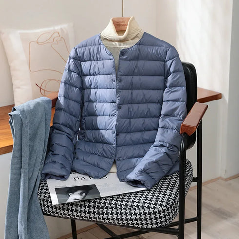 Women's Duck Down Puffer Jacket for Autumn & Winter