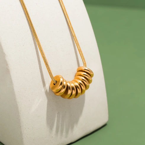 Personalised Circular Ring Pendant Necklace