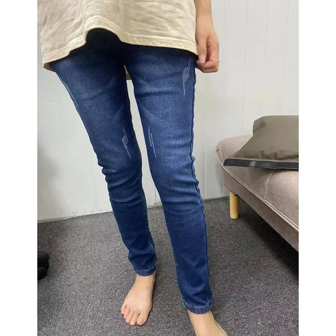High Waist Thermal Denim Jeans for Women