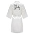 Team Bride Satin Robe with Black Letters