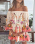Women’s Off Shoulder Floral Blouse - Boho Summer Top
