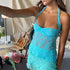 Halter Lace See-Through Crop Top for Women