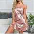 Floral Print Silk Nightdress for Women