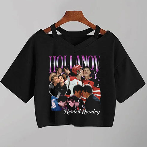 Sleeveless Cartoon Print V-Neck T-Shirt for Women