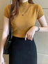 Women's Half-High Neck Casual Jumper Top