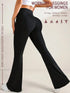 High Waist Flared Yoga Pants in Black