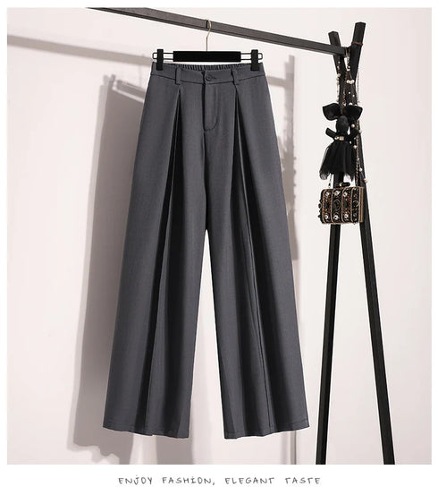 Plus Size Wide Leg Trousers for Women - Autumn 2024