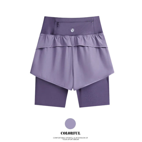 High Waist 2 in 1 Yoga Shorts for Women