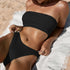 Textured High Cut Bikini Set for Women