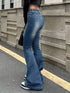 Vintage High Waist Flare Jeans for Women