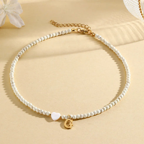 Personalised Bohemian Choker Necklace with Heart Pendant