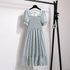 Floral A-Line Chiffon Dress with Short Sleeves