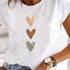 Love Heart Print Women's Casual T-Shirt