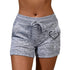Women’s Summer High Waist Printed Sports Shorts with Pockets for Casual Fitness Running and Lounge Wear