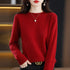 100% Pure Wool Cashmere O-Neck Pullover Sweater