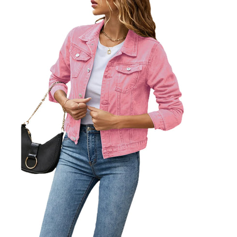 Cropped Denim Jacket for Women