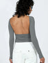 Backless White Crop Top for Women