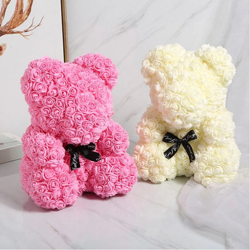 Artificial Rose Teddy Bear Home Decor Gift