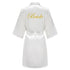 Team Bride Satin Robe with Black Letters