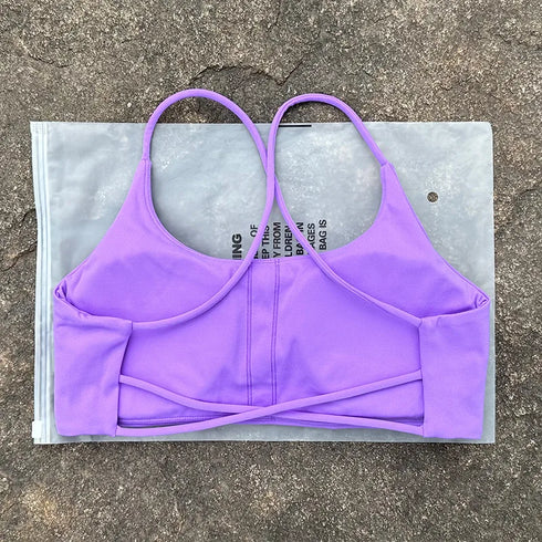 Cross Shoulder Strap Yoga Bra for Women