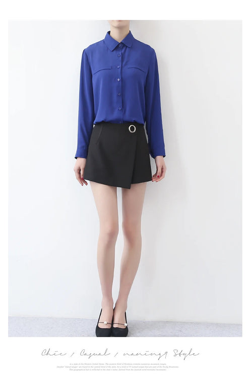 Simple Solid Color Loose Women's Chiffon Shirt Tops 2023 New Long Sleeve Casual Elegance Woman Blouses Lady Office Shirt Clothes