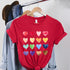 Oversized Brushstroke Heart Tee for Women