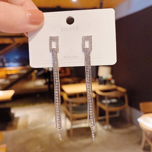 Inlaid Zircon Gold Colour Flower Earrings Unique Design Fashion Jewelry