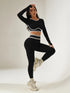 Women's Striped Long Sleeve Yoga Set