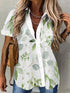 Floral Printed Button-Down Shirt for Women