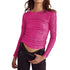 Women’s Sequined Long Sleeve Crop Top