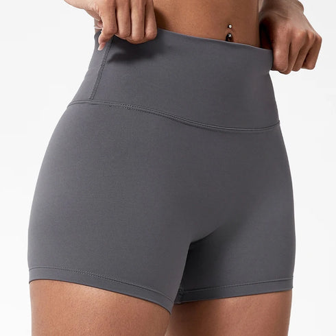 Hearuisavy High Waist Yoga Shorts Women Buttock Lift Slim Fit