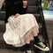 Long Tulle Midi Skirt with High Waist Design
