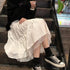 Long Tulle Midi Skirt with High Waist Design