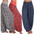 Plus Size Printed Wide Leg Harem Pants