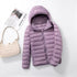 Women’s Lightweight Hooded Puffer Jacket in 15 Colours
