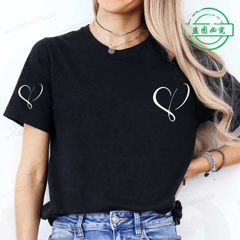 Women’s Heart Design Casual T-Shirt