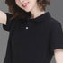 Summer T-shirt Mesh Ice Silk Breathable Short Sleeve Women's Shirt Collar Solid Color Polo Shirt Half Sleeve Women's Clothing