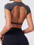 Ctenkevet Women's Yoga Crop Top with Back Detail