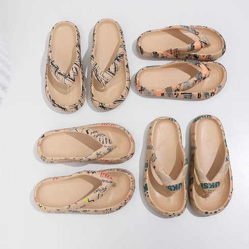 Leopard Print Summer Comfort Flip-Flops