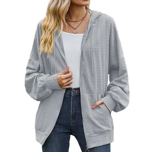 Hooded Zip-Up Sweatshirt for Women