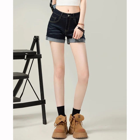 High Waist Denim Shorts for Women