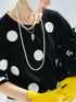 Imakokoni Polka Dot Long Sleeve Casual T-Shirt