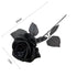 5pcs Silk Black Rose Artificial Flower Heads