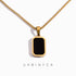 Classic Square Pendant Necklace in Gold
