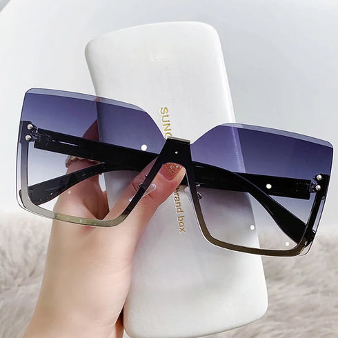 OEC CPO Oversized Rimless Sunglasses UV400 Gradient