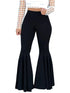 Plus Size Black Flare Pants for Women