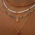 Summer Multilayer Handmade Necklace with Crystal Pendant