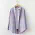Plaid Flannel Shirt for Women - Casual Long Sleeve Top